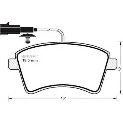 Photo Brake Pad Set, disc brake MGA 1079