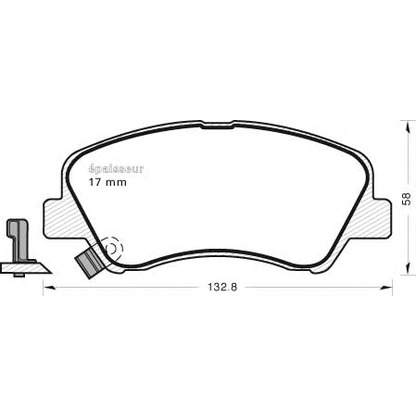 Photo Brake Pad Set, disc brake MGA 1095