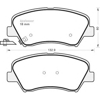 Photo Brake Pad Set, disc brake MGA 1100