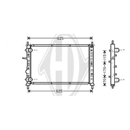 Foto Radiador, refrigeración del motor DIEDERICHS 8109207