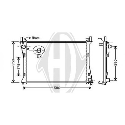 Foto Radiador, refrigeración del motor DIEDERICHS 8140408