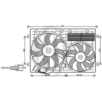 Photo Electric Motor, radiator fan DIEDERICHS 8229503
