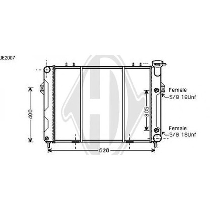 Photo Radiator, engine cooling DIEDERICHS 8261009