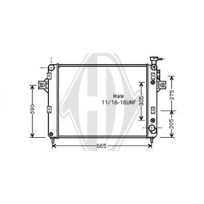 Photo Radiator, engine cooling DIEDERICHS 8261203