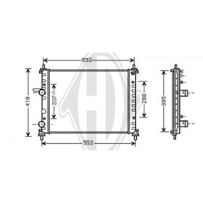 Photo Radiateur, refroidissement du moteur DIEDERICHS 8347602