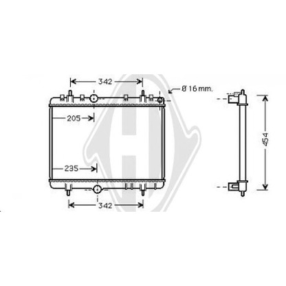 Photo Radiateur, refroidissement du moteur DIEDERICHS 8407205