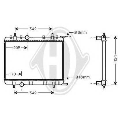 Foto Radiador, refrigeración del motor DIEDERICHS 8420005