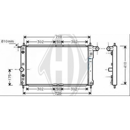 Foto Radiador, refrigeración del motor DIEDERICHS 8691102