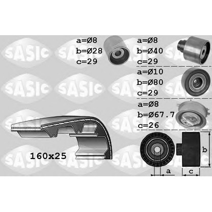 Photo Timing Belt Kit SASIC 1756068