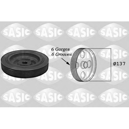 Photo Belt Pulley, crankshaft SASIC 4000703