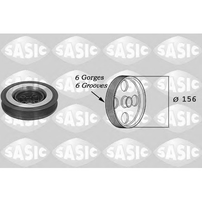 Photo Belt Pulley, crankshaft SASIC 9001802