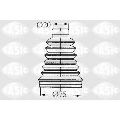 Photo Bellow Set, drive shaft SASIC 2933083