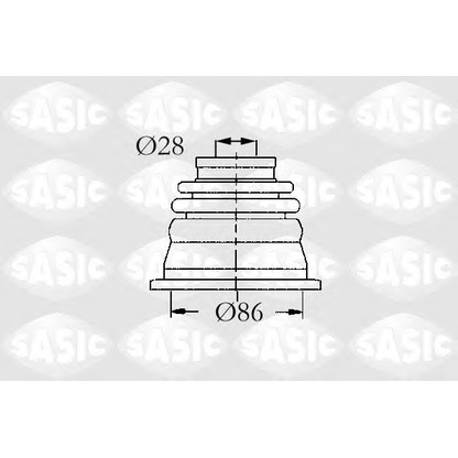 Photo Bellow Set, drive shaft SASIC 4003464