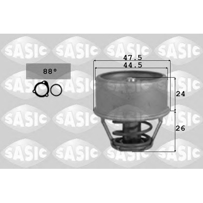 Photo Thermostat, coolant SASIC 9000038