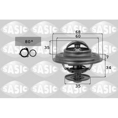 Photo Thermostat, coolant SASIC 9000067