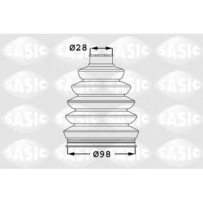 Photo Bellow Set, drive shaft SASIC 1906028