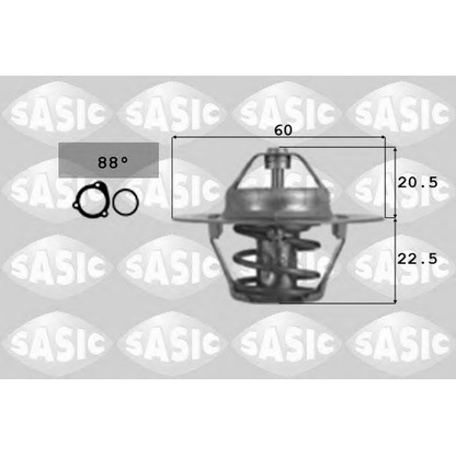 Foto Termostato, refrigerante SASIC 3306059