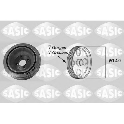 Zdjęcie Koło pasowe, wał korbowy SASIC 2156032