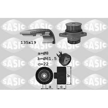Photo Water Pump & Timing Belt Kit SASIC 3906065