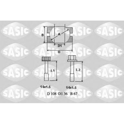 Photo Repair Kit, guide strut SASIC T775002