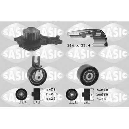 Photo Water Pump & Timing Belt Kit SASIC 3900009