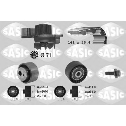 Photo Water Pump & Timing Belt Kit SASIC 3900012