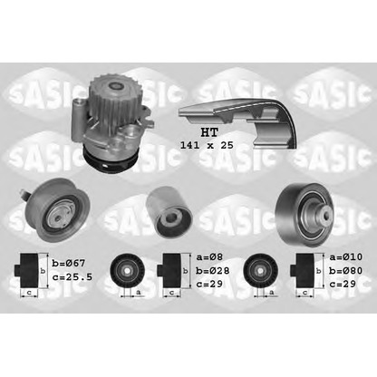 Photo Water Pump & Timing Belt Kit SASIC 3906001
