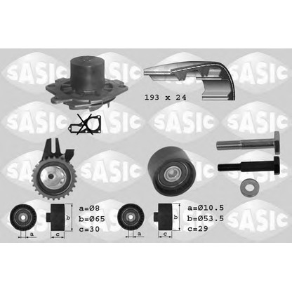 Photo Water Pump & Timing Belt Kit SASIC 3906008