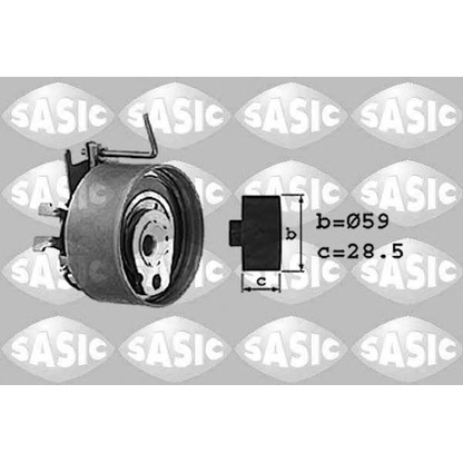 Photo Tensioner Pulley, timing belt SASIC 1704010