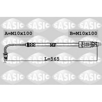Zdjęcie Przewód hamulcowy elastyczny SASIC 6600006