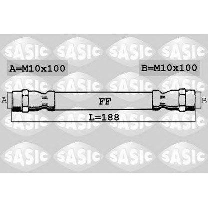 Foto Tubo flexible de frenos SASIC 6604002