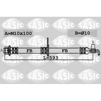 Foto Tubo flexible de frenos SASIC 6606076