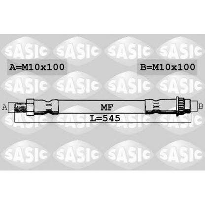 Foto Tubo flexible de frenos SASIC SBH0163