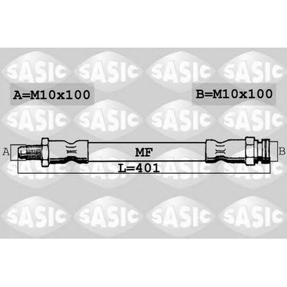 Foto Tubo flexible de frenos SASIC SBH0172