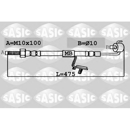 Foto Tubo flexible de frenos SASIC SBH6320