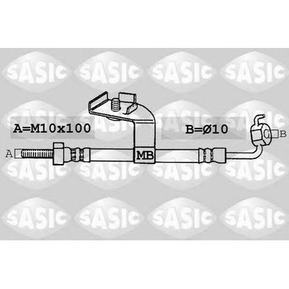Zdjęcie Przewód hamulcowy elastyczny SASIC SBH6327