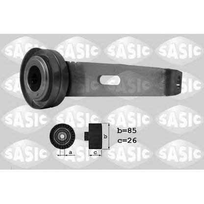 Photo Tensioner Pulley, v-ribbed belt SASIC 1620028