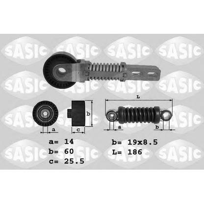 Photo Belt Tensioner, v-ribbed belt SASIC 1624039