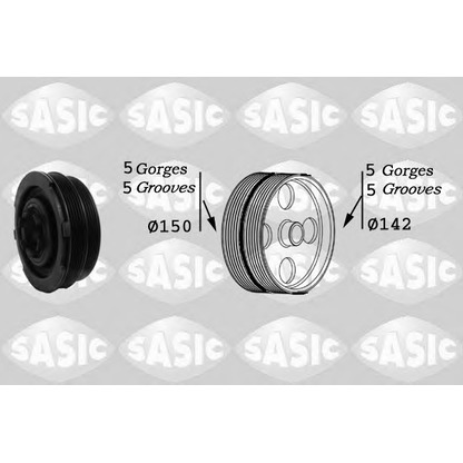 Photo Belt Pulley, crankshaft SASIC 2156038