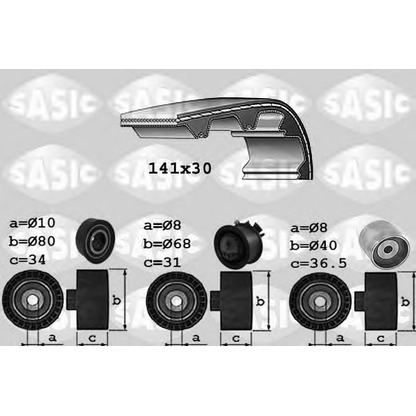 Photo Deflection/Guide Pulley, timing belt SASIC 1756021