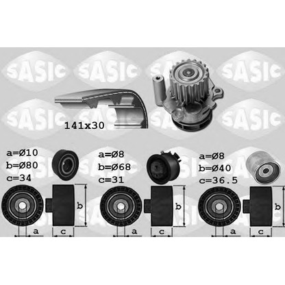 Photo Deflection/Guide Pulley, timing belt SASIC 3906029