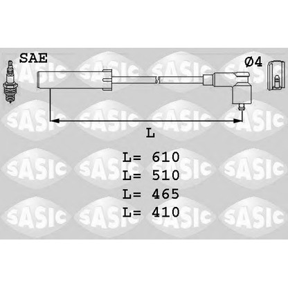 Foto Zündleitungssatz SASIC 9284004