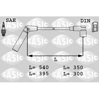 Фото Комплект проводов зажигания SASIC 9286007