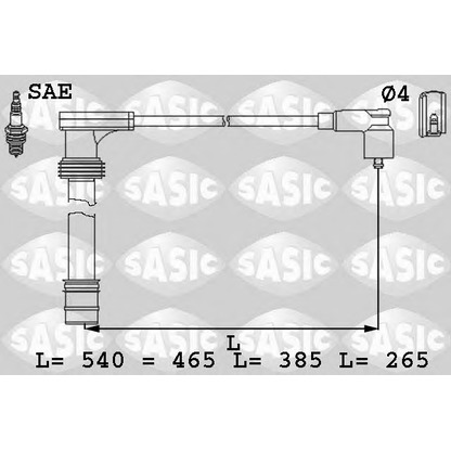 Фото Комплект проводов зажигания SASIC 9286009