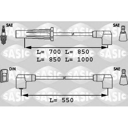 Photo Kit de câbles d'allumage SASIC 9286039