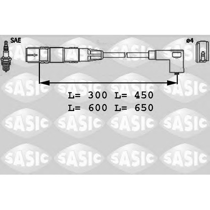 Фото Комплект проводов зажигания SASIC 9286021