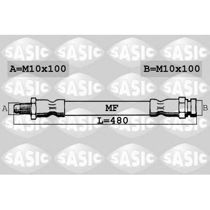 Foto Tubo flexible de frenos SASIC 6606217