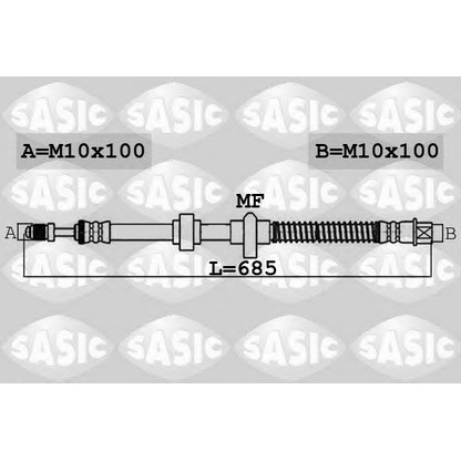 Zdjęcie Przewód hamulcowy elastyczny SASIC 6600057