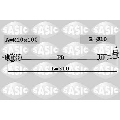 Foto Tubo flexible de frenos SASIC 6606212