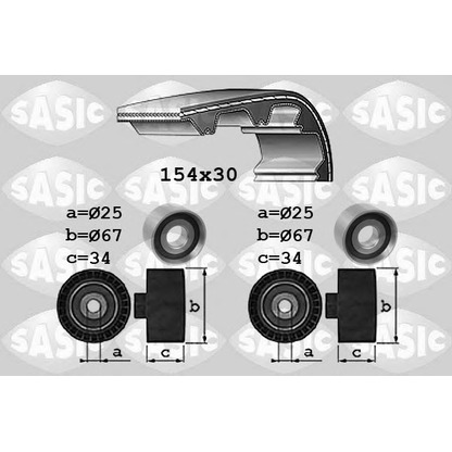 Foto Kit cinghie dentate SASIC 1750037